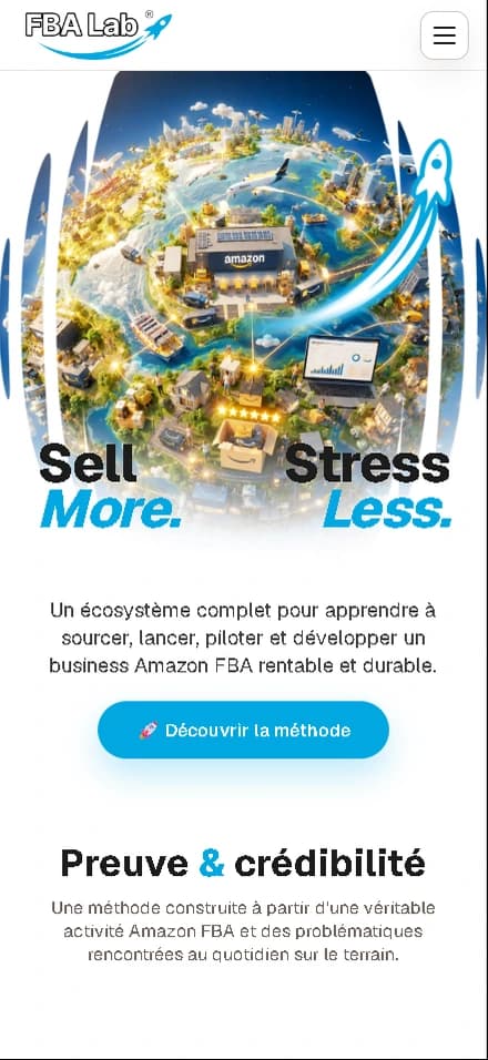 The FBALAB site on a phone